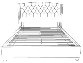 Locate the two marks on Headboard(A). Then, Attach the Metal Brackets(8) to the back of Headboard(A) using Screws(6) with Screwdriver(10) as shown above. Tighten Screws until firm and secure.