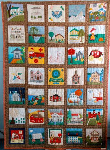 The completed quilt was first displayed in 1975 and entered