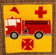 Martha Sheldon, also a recent arrival, sewed the AVFD block.