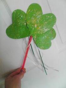 St Patrick s Day ART Shamrock Garland Provide each child a shamrock cut out (or invite older children to trace/draw and cut out their own) and make a hole punch at the top.