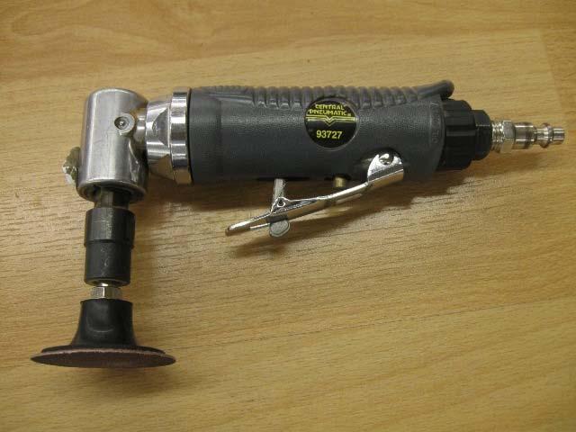 A power tool with sanding disc can be used to quickly remove metal. (See Ill.