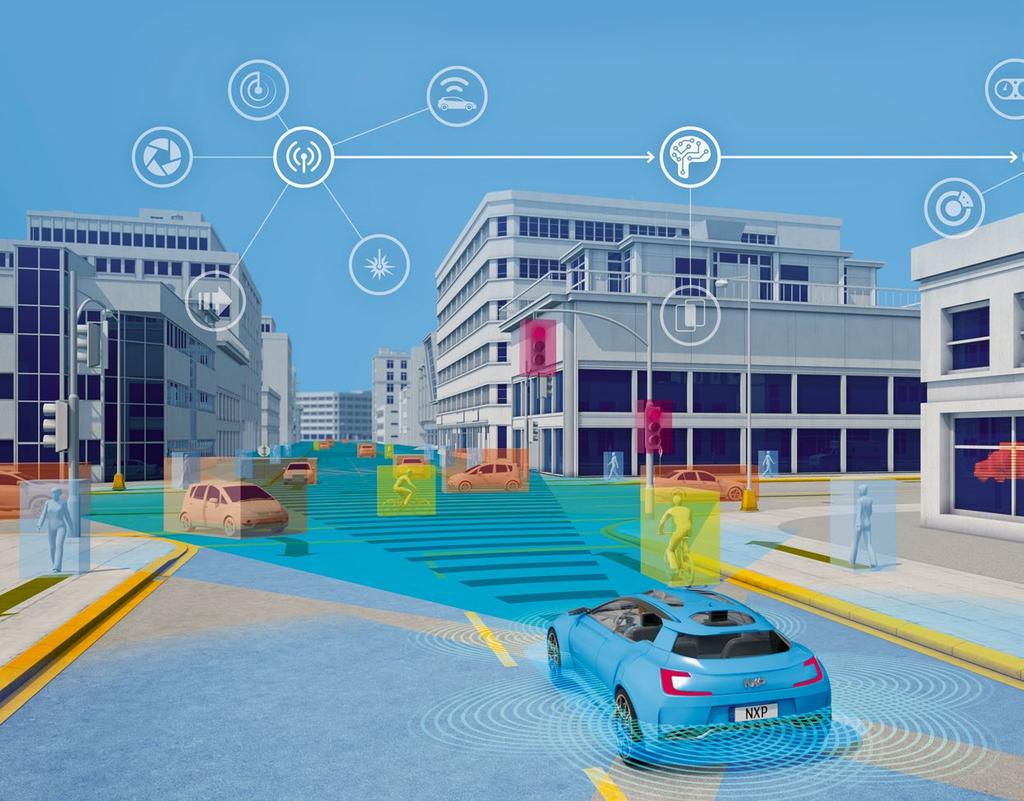 COVER STORY Semiconductors NXP ESTABLISHED AND NEW PLAYERS The era of self-driving cars places semiconductor companies at the center of important discussions about standards, methodologies, and