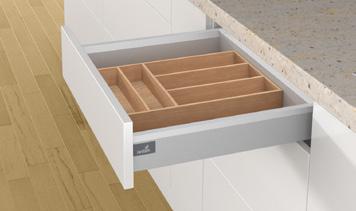 OrgaTray & OrgaStore 230, Accessories & Board, Oak OrgaTray 470 & 570 OrgaTray 600 OrgaTray 230 - Cutlery Inserts Matt lacquered, Oak tray to fit perfectly into a 94mm high drawer, nominal depth