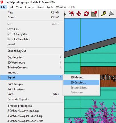 Design and Drafting 3D Modelling Prototyping Your Model Using 3D Printing and CNC Technology So, you can use your SketchUp shed file (as long as you return your file to walls only) or your CAD floor
