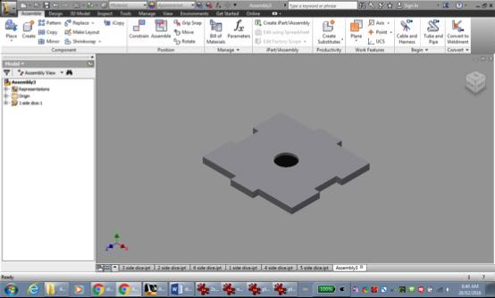 Drawing and Assembling Design and Drafting 3D Modelling (Mechanical CAD) 3. Place the first part on the screen (Figure 18).