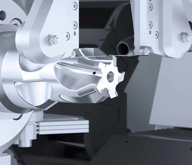 VPulse 500 THE MAIN ADVANTAGES AT A GLANCE: MAXIMUM PRECISION Customised 5-axis kinematics for machining PCD-tipped rotary tools. For maximum profile accuracy.