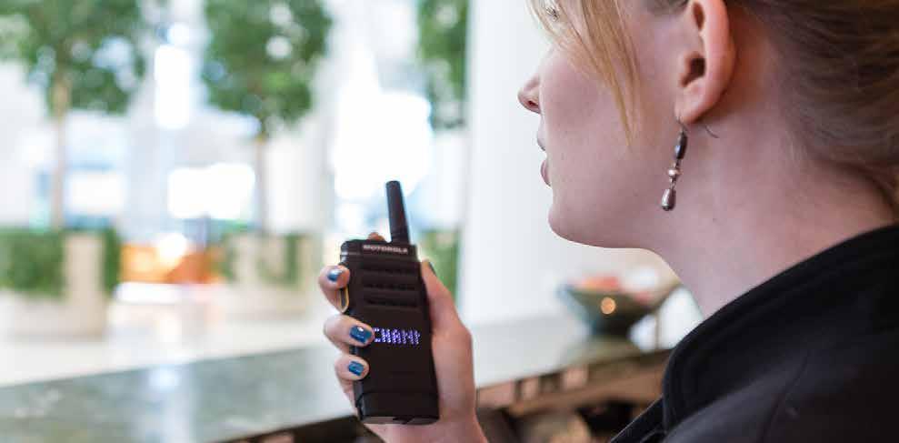 SL500 SERIES SLIM AND PORTABLE, FOR THE CUSTOMER SERVICE USER WHO WANTS INTUITIVE TECHNOLOGY SL500e PORTABLE RADIO Slim, lightweight, and sophisticated.