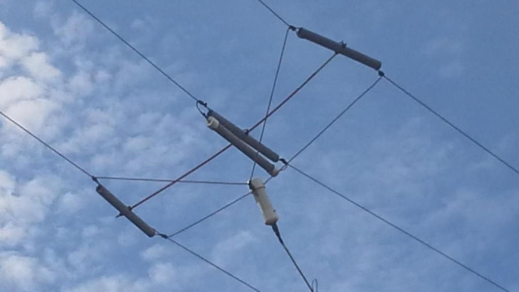 The Termination Resistor is hanging below the center insulator and the Balun is hanging below that on the