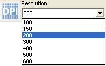 d) Select a desired resolution in the Resolution for your image output resolution.