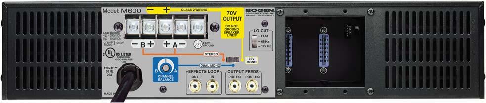One Series, Various Installation Needs ogen s M-Class delivers on what contractors need most: Reliability - Massive power toroid and heat sinks, heavy 14-gauge chassis, ack-slope C voltage