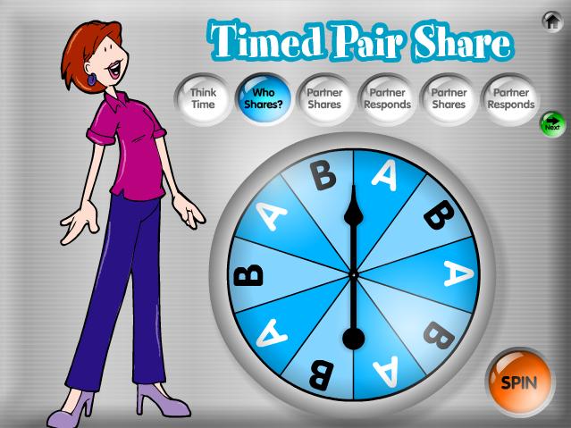 17 2. Who Shares? Click the orange Spin button to spin the Partner Picker.