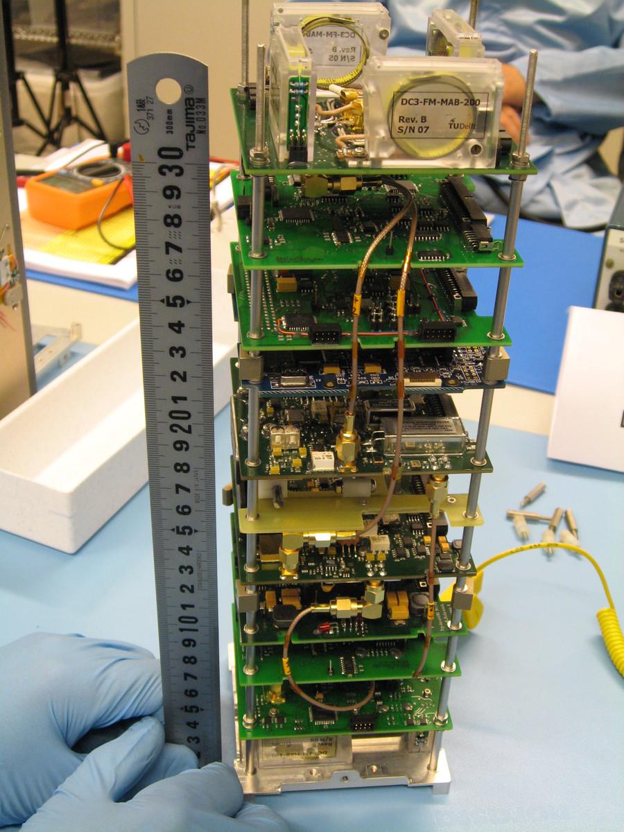 Delfi-C3 quick facts 3U CubeSat NO Battery NO active attitude control 1200Bd BPSK downlink Linear transponder Payloads: