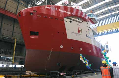 This achievement fulfils the group s strategic goal following its acquisition of UK-based IHC Engineering Business in 2008 and sets a new standard in shipbuilding efficiency for complex offshore