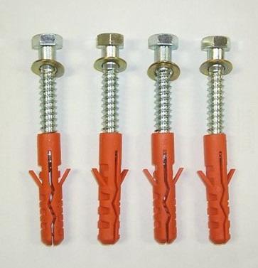 ANCHOR KIT (#165) For Use With #101NS or #101QR FIXED BASE Anchor Kit (#165) consists of 4 each: 3 Plastic Anchors, 4 Lag Screws, Metal Washer Materials Needed for Installation Drill with 5/8 Bit