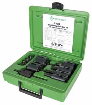 MADE FOR THE TRADE! Quick Change Hole Saw Kit 02802 Quick Change Arbor Features: New arbor allows for rapid mounting or removal of hole saws. Faster, easier slug removal.