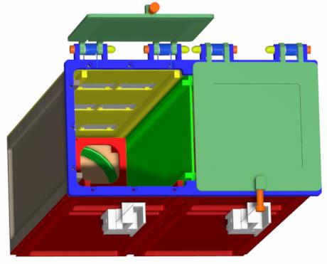 Figure 2: 6 CubeSat Capacity, Double P-Pod Design Mechanical Material o The P-Pod material is Al 7075-T73 with