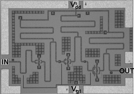 27-GHz tuned amplifier. Fig. 17. 40-GHz tuned amplifier. III. CIRCUIT MEASUREMENTS The circuits were fabricated using a 0.18- m mixed-signal process.