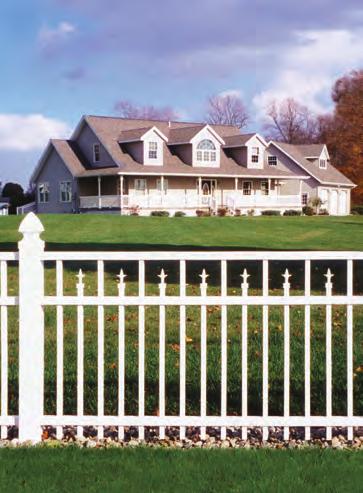 Noble Ornamental Fence Noble Specifications Heights: 36, 42, 48, 60 Width: 6 Sections 3 3 / 8 Spacing Between Pickets 1 X 1