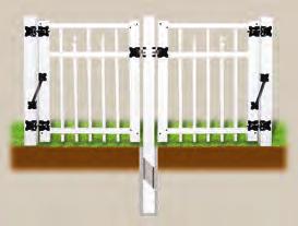 Removable Center Post is Recommended on Double Gates More Great Vinyl Products