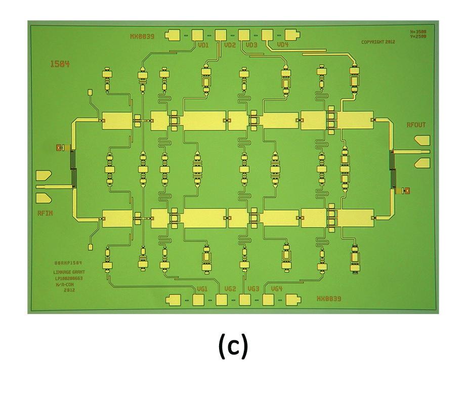 CIRCUIT DESIGN TOPOLOGY The designs for the doubler, quadrupler, and power amplifier were all simulated with AWR s Microwave Office high-frequency design software, using models extracted from