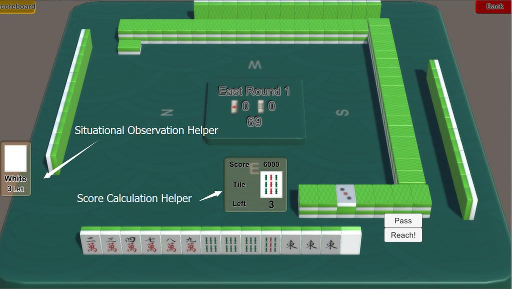 Figure 8: Helper UI in-game screenshot 4.4 Statistics and Settings The statistics page is implemented for a detailed reflection. Setting page is implemented for personal adjustment.