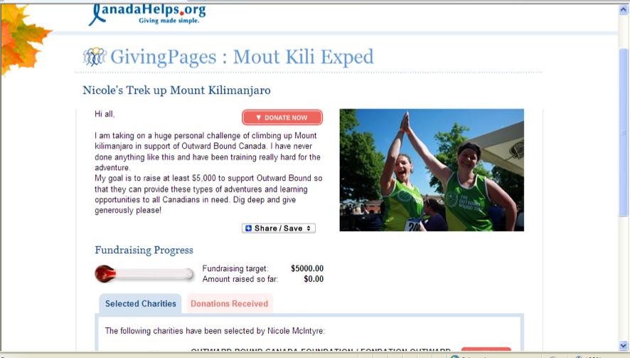 STEP 6: Once completed, the next webpage will ask you to search for the charity you are raising funds for.