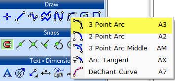 ERROR HANDLING a) While drawing a continuous line, curve, or arc you can UNDO the last point selection by