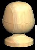 Finials We guarantee the performance and quality of every single one of our products POST ACORN FINIAL SIZE FINISH BOX QTY code 3 75mm Untreated 50 722 075 0 4 100mm Untreated 50 722 100 0 3 75mm