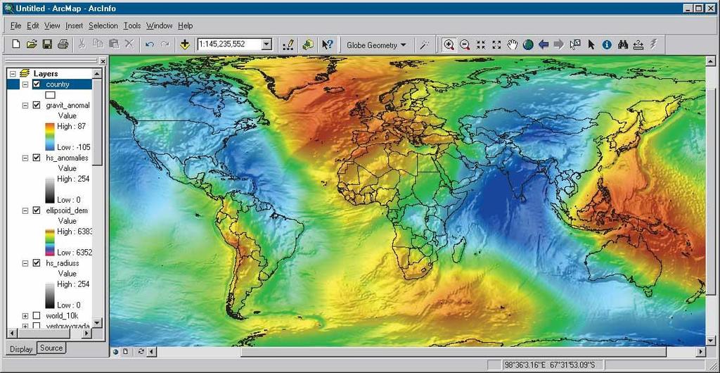 Geoid of the World (EGM96) Source: http://www.esri.