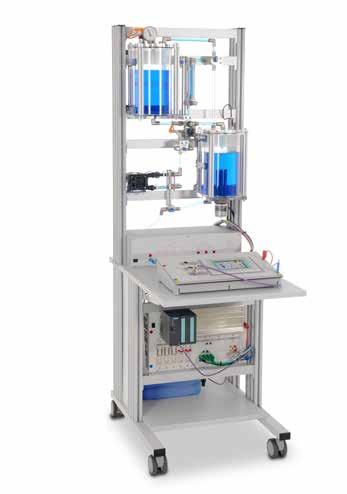 Professional Control of Pressure, Temperature, Level and Flow Rate Training Systems This compact station with 4 built-in controlled systems is the ideal solution for typical production processes in