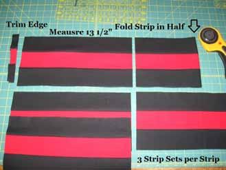 Once again, it is okay if the ends of the strip don't line up perfectly. Trim a Straight edge along the left hand side of the strip.