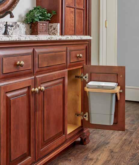 vanity Door Mount Maple Vanity Waste Container 14 Designed for 30 vanity base cabinets, our 4SOWC Series provides the perfect waste container solution for your vanity needs.