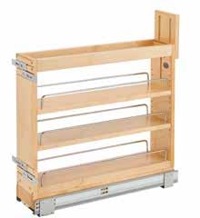 132 lb. rated slides with BLUMOTION soft-close and includes three storage shelves and patented door mount brackets. (US Patent No.