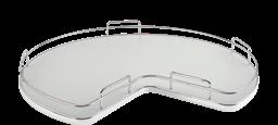 as a Single Shelf w/ Aluminum Bearing Designed in cooperation with Single Solid Bottom Kidney Shaped Lazy Susans