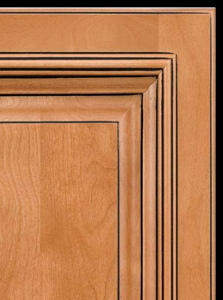 The beauty of these cabinets is matched by solid engineering and construction, with applied moulding door and drawer heads, mortise and tenon