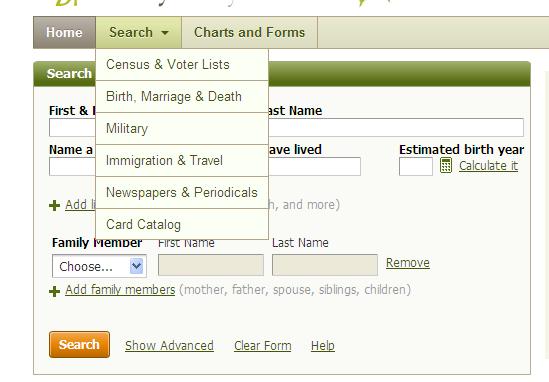 A. Searching Census Records Step 1: To begin, we want to only search census records.