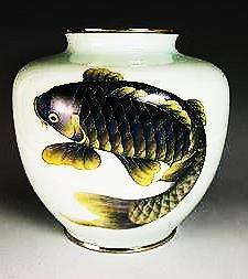 Sakura Vase with koi carp