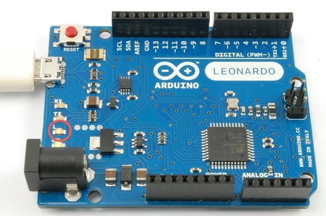 This LED is built onto the Arduino board and is often referred to as the 'L' LED as this is how it is labelled on the board.