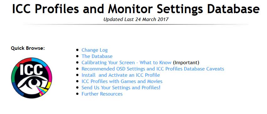 Download Monitor Profiles http://www.tftcentral.co.uk/articles/icc_profiles.htm Downloading a Monitor Profile We will show students where to find some monitor profiles.