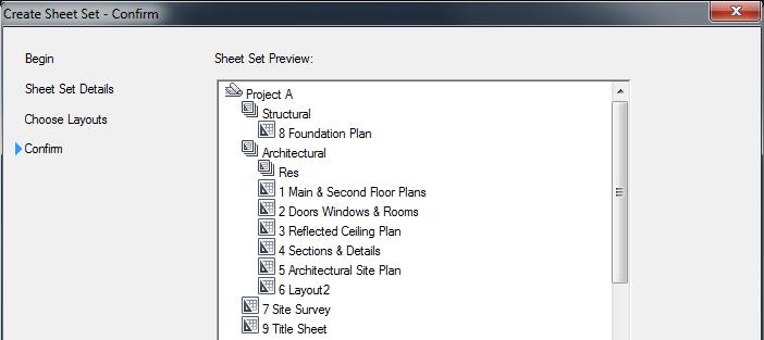 Specify the options that fit your situation. If you want the drawing file name to be included as part of the sheet name, choose the option to prefix sheet titles with file name.