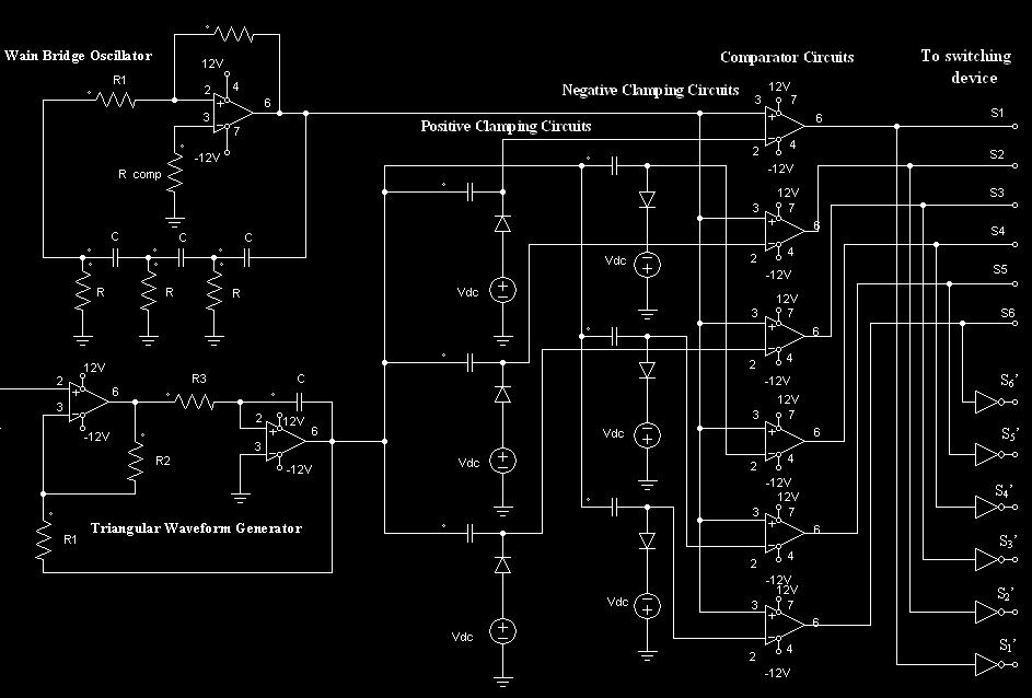 65 3.4.3.1 Control circuits of seven level FCMLI The control circuit for seven level FCMLI is shown in Figure 3.34.