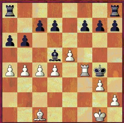 Final position from ChessTiger vs Shannon. Instead of repeating the position, White might have captured the bishop on d5, yielding a promising position against such a weak opponent. [Date "2012.04.