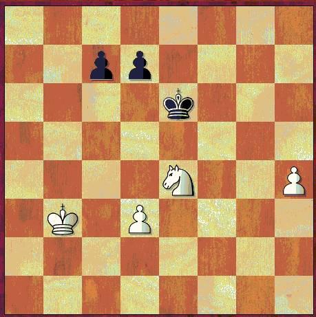 Gradually, Black (=Shannon) lost ground, White won the exchange at move 18. At move 50 White (=Turing) was up a full knight and also had a distant passed pawn. This resulted in a +5.0 evaluation.