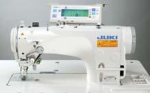 The feed mechanism is controlled with a stepping motor to enable continuous sewing at a high speed.