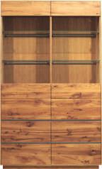 doors (R or L) 3 Glass shelves + 3 oak shelves W / D /