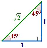 41 a. Refering to the half of a square triangle, we recognize that = 1 represents the ratio of sine of 45. Thus, the reference angle θθ rrrrrr = 45.