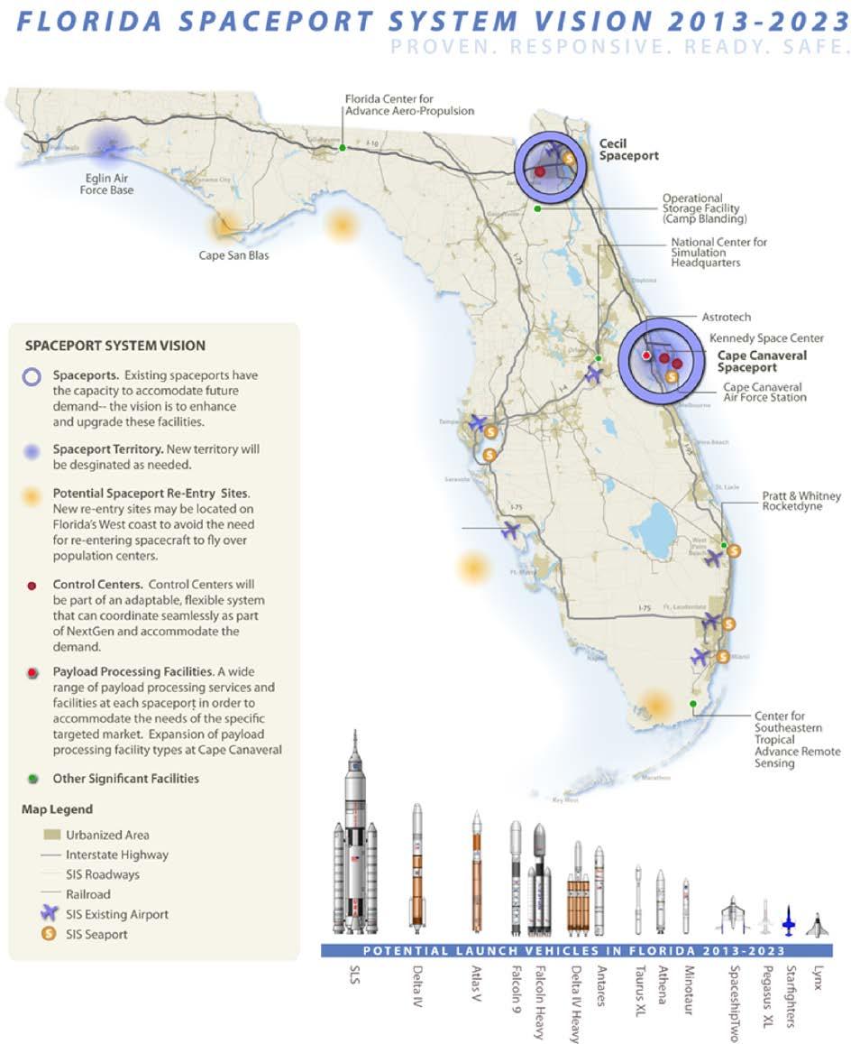 Florida s future Spaceport System will be leaner, more flexible and more agile. Simply put, it will have the right infrastructure in place for the right launch vehicle or spacecraft at the right time.