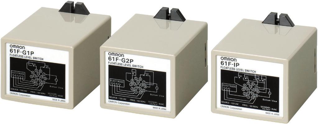 Floatless Level Switch (lug-in Type) 61F-G@ CS_61F-G DS_E_3_2 Compact, Space-saving lug-in Type Ideal for ump anels or uilding into Equipment.