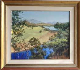Prominent artist George Ray, about to relocate from Safety Beach to NSW north coast; celebrated for landscapes & still lifes; signed lower right, titled verso 06 Fruit salad