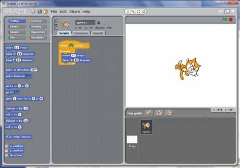 Scratch... allows us to introduce extremely sophisticated ideas in math, science, and computer programming in a way that s fun for kids and adults to learn together.